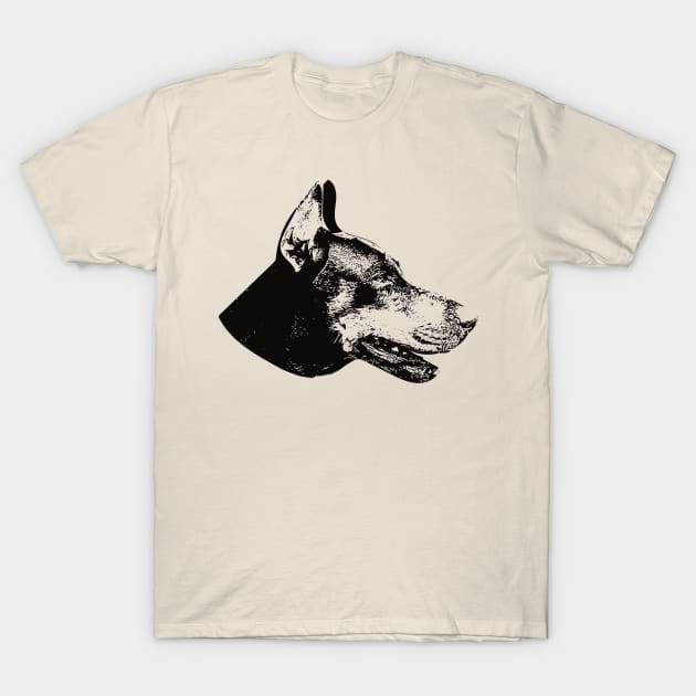 Dobie Doberman Pinscher T-Shirt by DoggyStyles